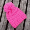 Kids Pompom Hats Knitted Bonnet Fashion Gorro Girls Women Winter Warm Weave Beanies Hat 11 Colors