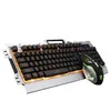 Backlights USB Проводная клавиатура и мышь Комплект Optical Gaming Keyboard с телефона Держатель освещающего металлических ключей Стенд Дыхательные светов Gamer