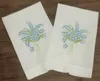 Set of 12 Home Textiles White Linen Hemstitched Tea Towel -14x22"Cloth Guest Hand Dish Kitchen Bathroom Towels embroidery Floral