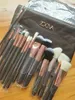 2018 15pcs Hot Sale Z.O.EVA escova / maquiagem Set Professional Escova Set Sombra Delineador Blending lápis cosméticos ferramentas com saco