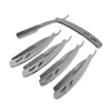 Men Straight Barber Edge Steel Razors Folding Shaving Knife Hair Removal Tools for Men 60pcs