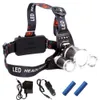 2020 Refotografowanie reflektor 13000LM XM-T6 3LED HEADLAMP HEAD Light Lampa połowowa Polowanie Latarnia + 2x 18650 Bateria + ładowarka samochodowa / AC / USB