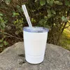 9 onças copos de leite de mini de cerveja de aço inoxidável de sílica gel copos palha oito cores vácuo caneca vácuo tumbler alta qualidade em estoque