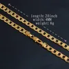 4mm 18K Gold Plated Chains Flat Necklaces for Women Girls Fashion Jewelry Accessories Gift with 18K Stamp 20 Inches Jewellery