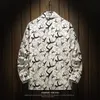 M-5XL Mens Jackor och Coats Streetwear Floral Bomber Jacka Män Windbreaker Fashions Kläder Höst 95% Bomull 5% Spandex