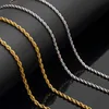 Top Qualität 316 Edelstahl 4mm Seilketten Halskette Gold- und Silberschmuck