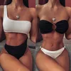 Solid Swimwear Women Push Up Bikini 2020 Swimsuit Thong Bikinis Set Summer High Waist Swimming Suit Beach Bathing Suit