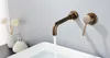 Basin Faucets Wall Mounted Brass Bathroom Sink Basin Mixer Tap Faucet Chrome In-wall Faucet Dual Handle Antique Bathroom