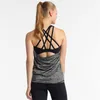 Women 2in1 Tank med BH Loose Fit Gym Tank Top Women Workout Tops Yoga Top Womens Workout Tops