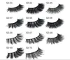 24 uur schip! 3D Mink Eyelashes 20 stijlen Oogmake-up Mink-valse-wimpers Zachte natuurlijke dikke nep-eyelashes 3D-eye-washing extension