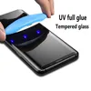 Vetro temperato curvo 3D per colla liquida UV NANO per Samsung Galaxy Note 10 S10 Plus S9 S8 Plus Protezione schermo Huawei P30pro