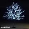 2021 LED Cherry Blossom Tree Light 864pcs Ampoules 1,8 m de hauteur Décorations de Noël 110 220VAC Sept couleurs pour l'option Utilisation extérieure étanche à la pluie Drop