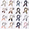 2019 Nuova sciarpa di seta in raso quadrata pieghettata piccola 55 * 55 cm Sciarpe stampate floreali a pois da donna Sciarpa avvolgente Fazzoletto