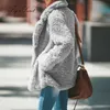 여성을위한 테디 코트 느슨한 두꺼운 2019 겨울 부드러운 큰 크기의 outwear 뜨거운 스타일 긴팔 양털 따뜻한 여성