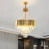 Stairs Chandelier Long Chandelier Duplex Building Modern Simple Villa Revolving Staircase Light Luxury Crystal Chandelier 110-240V