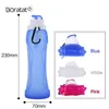 500ml colapsible garrafa de esportes silicone dobrável garrafa de viagem bebida água camping água bicicleta