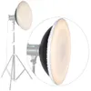 Freeshipping 55 cm / 22 "Studio Silver Beauty Dish Bowens Mount + Honeycomb Grid + Diffuser Sok + Soft Doek