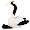 simulation animal grue à couronne rouge poupée fée grue cygne en peluche jouet enfants cadeau d'anniversaire photographie net accessoires rouges 80 cm 31 pouces DY50847