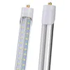 20PCS T8 T10 T12 LED Light Tube, 8ft, 120W , 6500K, 13000 Lumens, Single Pin FA8 Base, V Shape, Clear Cover, Ballast Bypass,Dual-End Powered