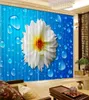 Luxury 3D Window Curtain living room Shower HooksLuxury gold decoration Curtains blackout Tapestry Custom size