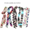 Ny 10-färg Silk Broderad Silk Scarf Snygg Vild Dekorativ Baotou Ribbon Scarf Lämplig för alla årstider Japansk och Koreansk stil