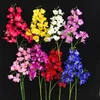 Düğün Centerpieces Ev partisi Dekorasyon 8 renkler için Yapay Orkide Çiçek 20 kafaları / adet İpek Hollyhock Sahte Hibiscus 27.56"