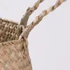 Bambusowy naturalny wodorosty tkaninowe koszyk mulit kolory biurka doniczki sadzarki składane ręcznie robione zapasy ogrodowe w ogrodzie konfigurowalnym DB4927495