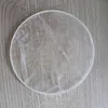 8*8 cm Clear Selenite Circle Plate For Gift Home Decora Healing Crystal Fengshui