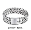 Zware 12mm 18mm 30mm Super Brede Mannen Biker Mesh Zilveren Ketting 316L roestvrij stalen armbanden Jongens titanium stalen armband sieraden