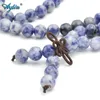 Ayliss Hot 6mm 8mm Natural Sodalite Stone Healing Gem Stone 108 Buddhist Prayer Beads Tibetan Mala Stretch Bracelet Necklace 1pc