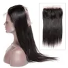 360 Lace Frontal Encerramento com Bundles Hetero Perucas com o Cabelo Do Bebê 8A Onda Do Corpo Brasileiro Virgem Do Cabelo Humano Pré Arrancadas Linha De Cabelo Natural