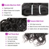 Brazilian Water Wave Human Hair Bundles With Closure Peruvian Wet and Wavy Hair 4 Bundles Malaysian Body Deep Loose Straight Hair Extensions