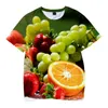Été décontracté 3D t-shirts hommes impression de fruits Cool à manches courtes t-shirt hommes Shorts Streetwear Homme Hip Hop