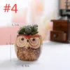 Owl Pot Ceramic Flowing Glaze Base Succulent Plant Pot Cactus Flower Pot Container Planter Bonsai Pots Perfect design gift