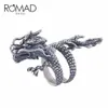 Bague Punk Animal Dragon 100% en argent Sterling 925 véritable pour hommes et femmes, bague de fête rétro Vintage, bijoux unisexe Z4