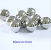 1 pz/lotto Diametro 75mm sfera in acciaio inox Diametro 75mm sfera in acciaio con cuscinetto a sfera