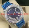 Nowy Zegarek Męskie 41mm Datejust II Stal Big Diamond Watch White Roman Dial Asia 2813 Ruch Mechaniczne automatyczne męskie zegarki