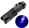 395nm torcia UV portatile lampada di rilevamento fluorescente SK68 mini Zoom luce ultravioletta viola 365nm torcia rivelatore invisibile a luce nera