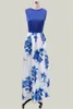 Robe royale imprimée longue robe de soirée femme 2019 pas cher Summer Boho Flora Imprimé Femmes Imprimés Occasion Soirée Prom Gowns YL57-2067