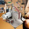 DIY 7-Speed ​​Mini Belt Sander Bench Mount Grinder Polering Slipmaskin