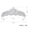 Bridal Tiaras z dżetów biżuteria ślubne Dziewczyny Headpieces Urodziny Party Performance Pageant Crystal Crowns Akcesoria weselne BW-DA008