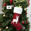 Padrão Meia de Natal xmas Gift Bag Pingente Cloth Christmas Tree Elk floco de neve enfeite de impressão Festa Decoração presente