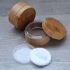 30 ml Empty Powder Case Bamboo Cosmetic Jar Makeup Loose Powder Box Case Container Holder with Sifter Lids and Powder Puff5958587