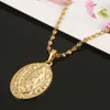 Virgin Mary Necklaces Gold Color Madonna & Child Pendant Necklaces Our Lady Catholic Religious Jewelry