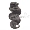 VMAE Malaysian Remy Virgin Hair Nuticle Rustad Natural Color Dark Brown #4 #6 #8 Dubbel ritad 120G Body Wave Clip i mänskligt hårförlängningar