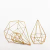 Wedding Props Creative Geometry Hollow Diamond Ornaments Golden Wrought Iron T Road Lead Decoration Wedding Stage Backdrops