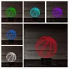 3D Pallacanestro Luce Notturna 7 LED Cambia Colore Lampada Home Office Room Decor Luce Regalo per Bambino Bambino Lampada da scrivania colorata Dropshippin7573028