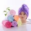 Bonnets de douche colorés pour adultes pour bonnet de cheveux à séchage rapide magique Serviette en microfibre Séchage Turban Wrap Chapeau Caps Spa Bonnets de bain Salle de bain T2I5789