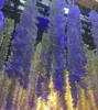 24 cores Wisteria de seda artificial Wisteria 34cm Orquídea Cordeira Rattan Home Garden Parede pendurada Flores Vinha Centro