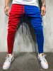 Męskie jesienne zima nowe swobodne spodnie Kontrast kolor patchwork sznurka szczupła moda moda hip -hopowe spodnie streetwearne spodnie 2123